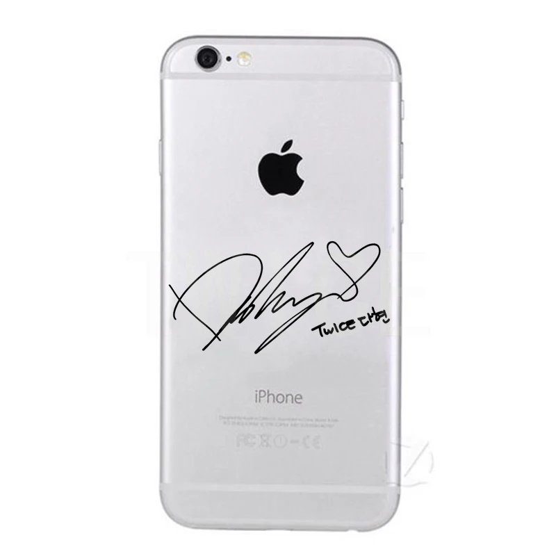 BZWGL twice signature Phone Case for iPhone 5s 6 7 8 Plus X tpu Transparent soft cover |