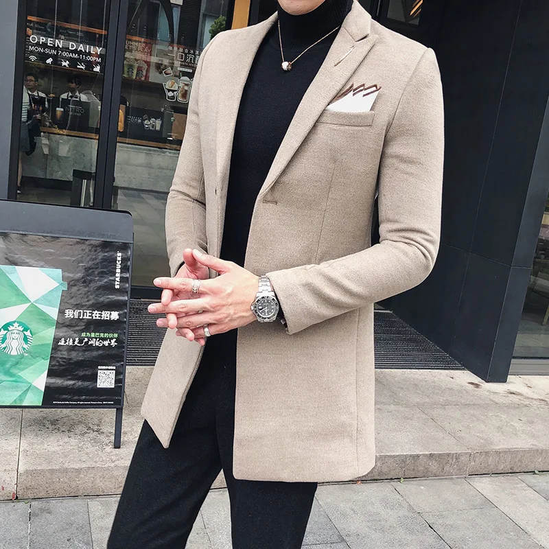 2019 Премиум модный бренд мужской Тонкий Повседневный плащ Тренч/Мужская Высокое