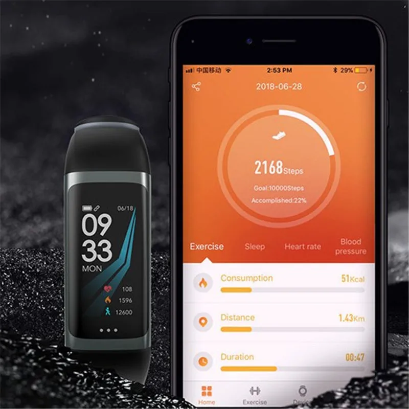 Часы с пульсометром Монитор артериального давления Smartwatch вибрирующий будильник