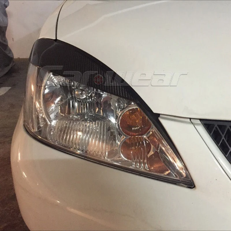 2006 2012 накладка на переднюю фару из углеродного волокна для Mitsubishi Lancer|carbon fiber|headlight