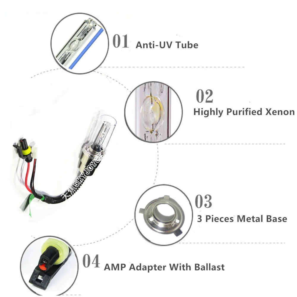 SKYJOYCE DC12V H6 hid передсветильник фара BA20D мотороллер Фара свет H4 мотоцикл