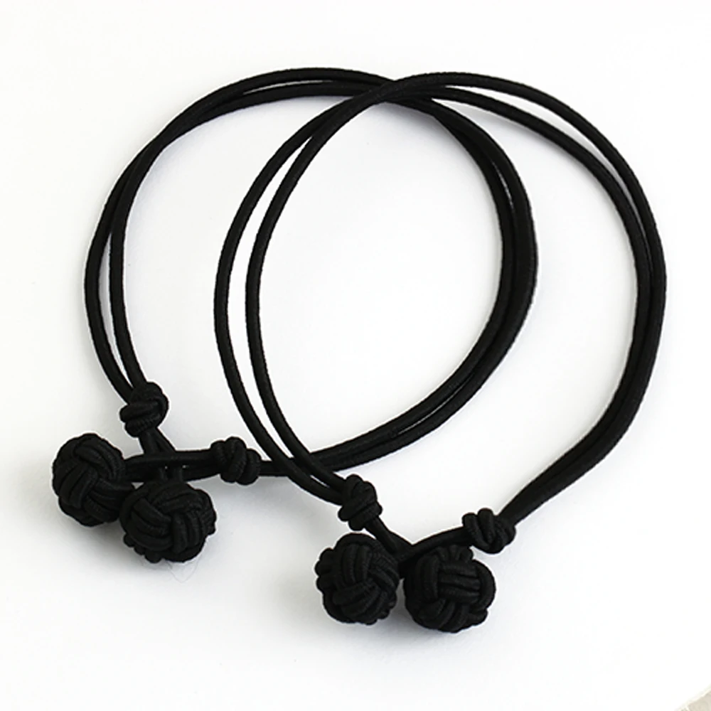 Jelmoons S7 Черный резиновый браслет на цепочке для женщин Новый простой и качественный оптовый шелковый узел на манжетах.