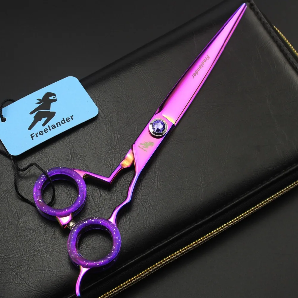 

7.0 inch Freelander 440C HB-9 color personality Durable hairdressing scissors High-end barber shop essential scissors