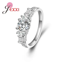 new winter elegant simple 925 sterling silver cubic zirconia charm lovers ring for women engagement jewelry wholesale