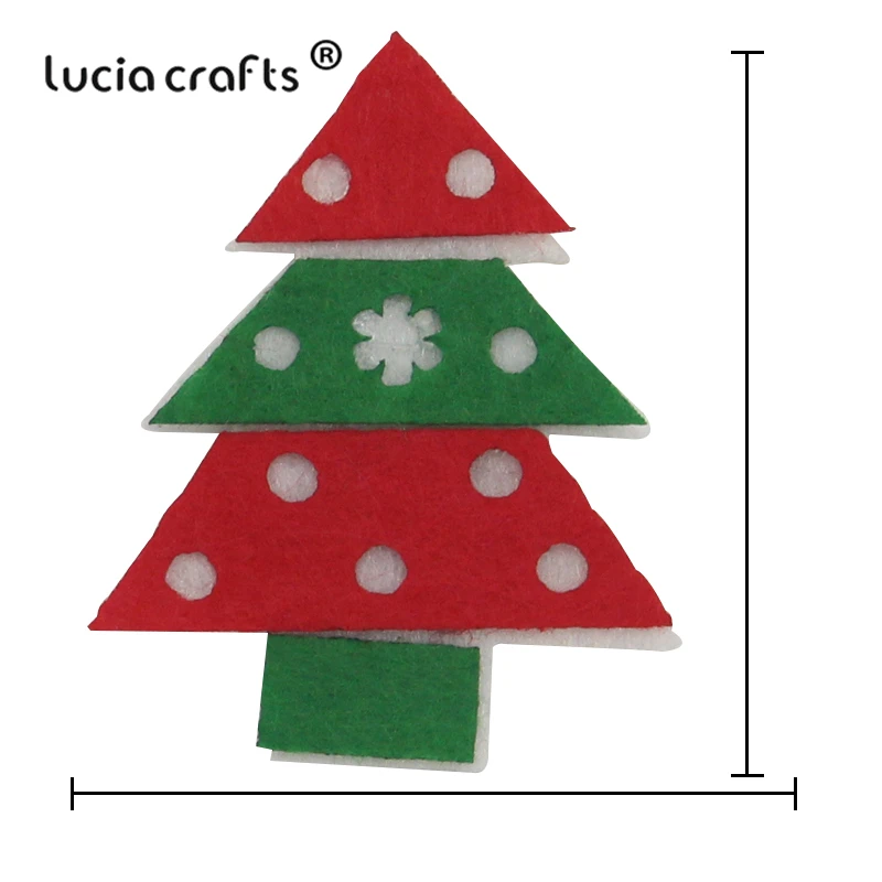 Lucia crafts 4-5,5 см Рождественский дизайн печатный Войлок Ткань для детей ручной работы нетканый DIY украшения принадлежности L0303