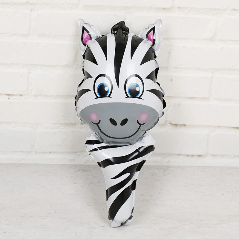 zebra balloon Мультфильм джунгли животных Тема воздушный шар День Рождения украшения детские одноразовые посуда декоративные воздушные шары вечерние принадлежности - Цвет: zebra balloon