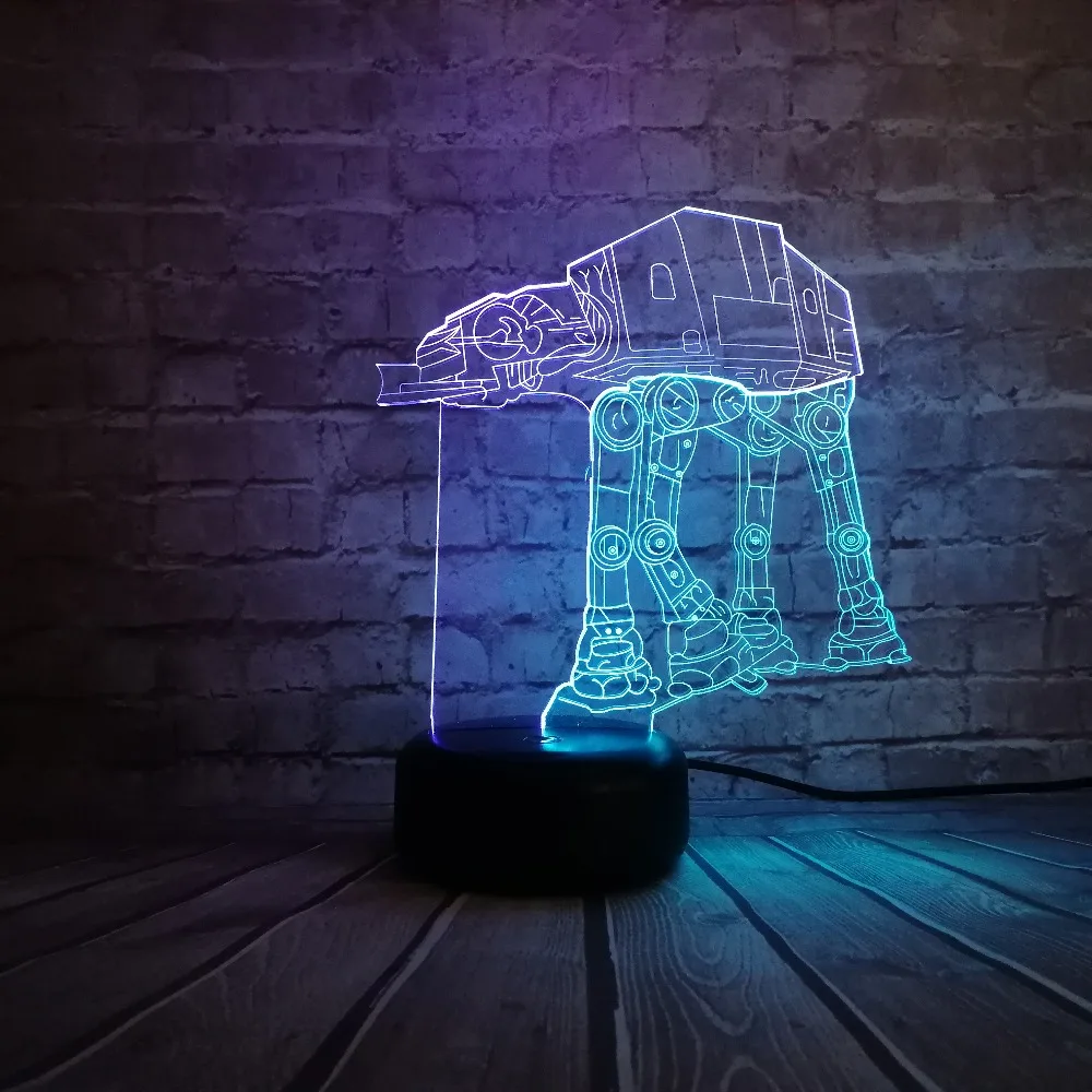 Горячая продажа Звездные войны 3D ночник сенсорный выключатель красочный