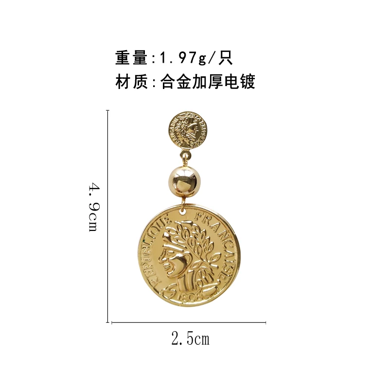 B57 Retro Vintage lace figure Lady Metal Earrings Ear Stud Statement Earring Brincos Rome Wedding | Украшения и аксессуары