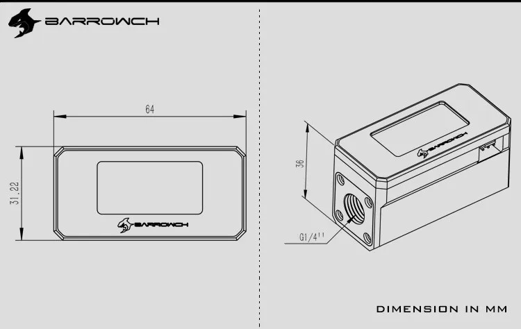 Barrowch цифровой дисплей с водяным охлаждением трубопровода мониторинг потока OLED расходомер FBFT03 V2