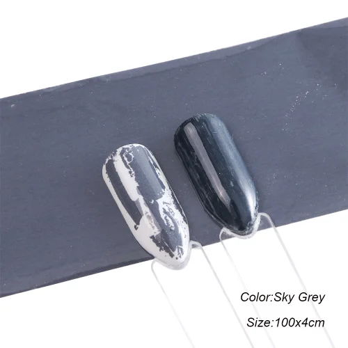 Sky Grey 1 шт переводные наклейки из фольги для ногтей, матовые Слайдеры для ногтей, Звездные бумажные Переводные картинки для тату, золотые обертывания, украшения для маникюра, TRA08-1 - Цвет: Sky Grey
