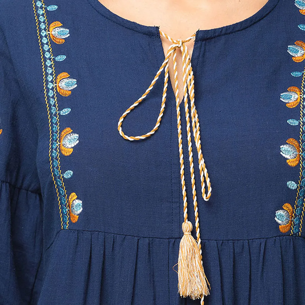 Jaycosin легкое элегантное длинное платье с кисточками мусульманское Абая свободное