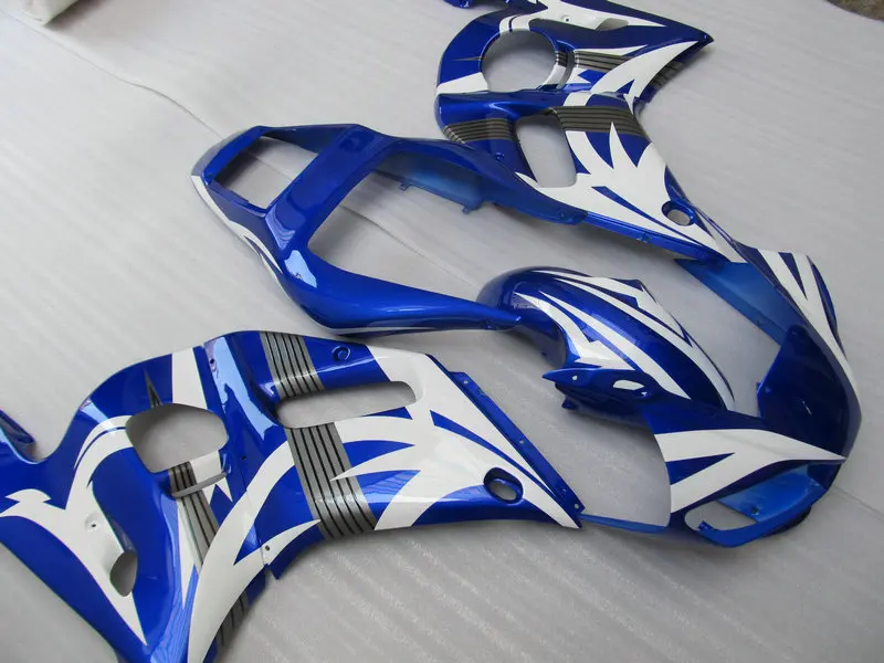 Первоклассный комплект обтекателей для YAMAHA YZFR6 98 99 00 01 02 YZF R6 1998 1999 2000 2002 ABS синий
