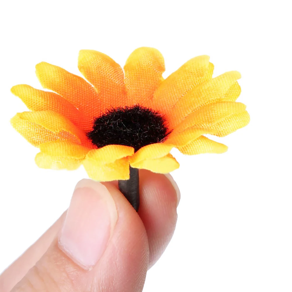 50 шт. искусственные герберы (Ромашки) цветы головок подсолнуха DIY торт/свадебное
