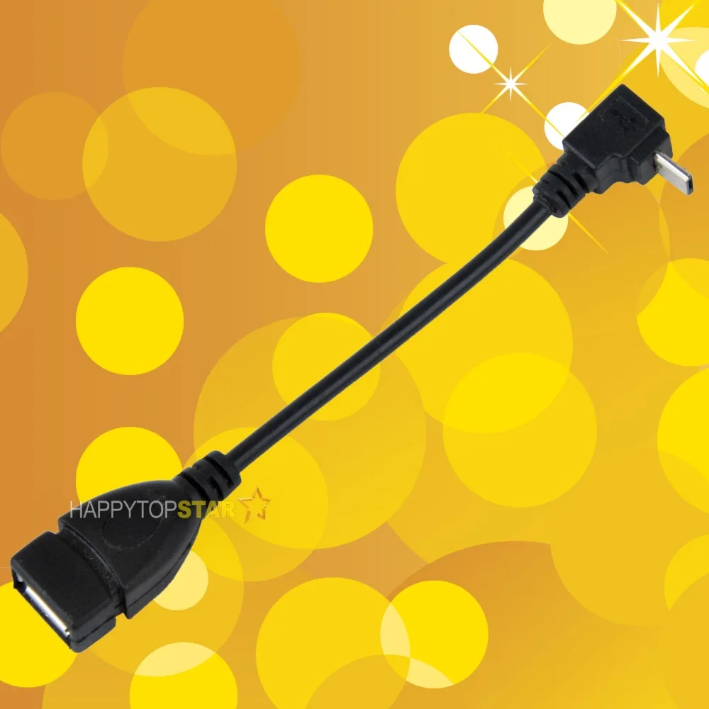 Переходник с USB 2 0 Мама на Угловой 90 микро-B папа OTG-кабель адаптера для телефонов