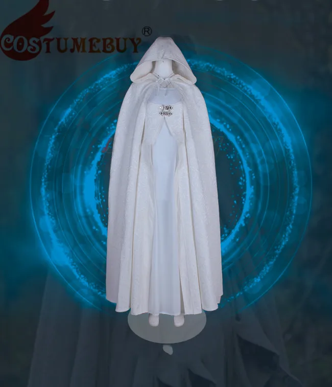 Costumebuy Once Upon a Time Эмма Лебедь белое платье карнавальный костюм с капюшоном плащ Хэллоуин униформа наряд индивидуальный заказ
