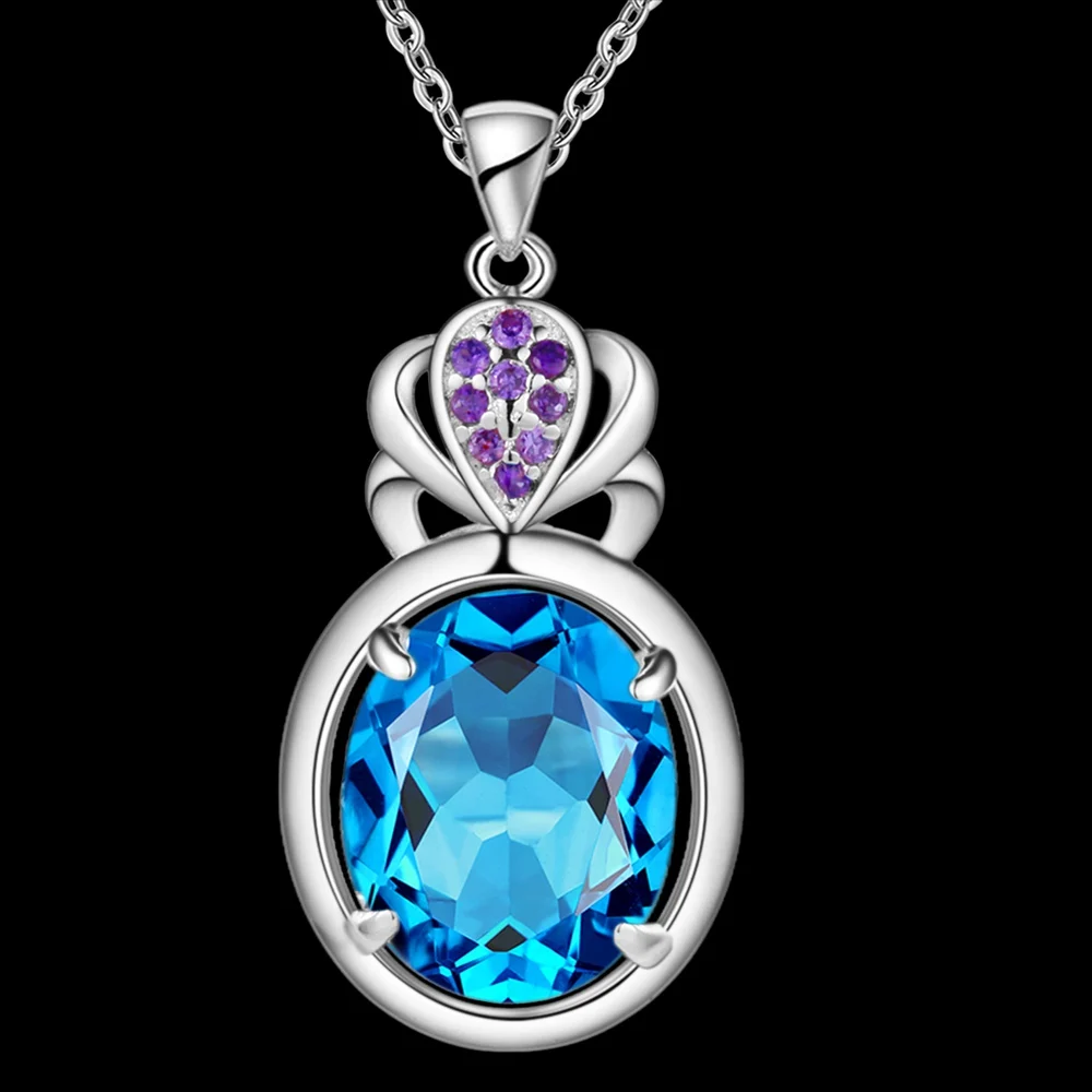 2018 New Lucky color flower Pendants necklace Popular Austrian Rhinestone Crystal Necklaces For Women AN1769 | Украшения и
