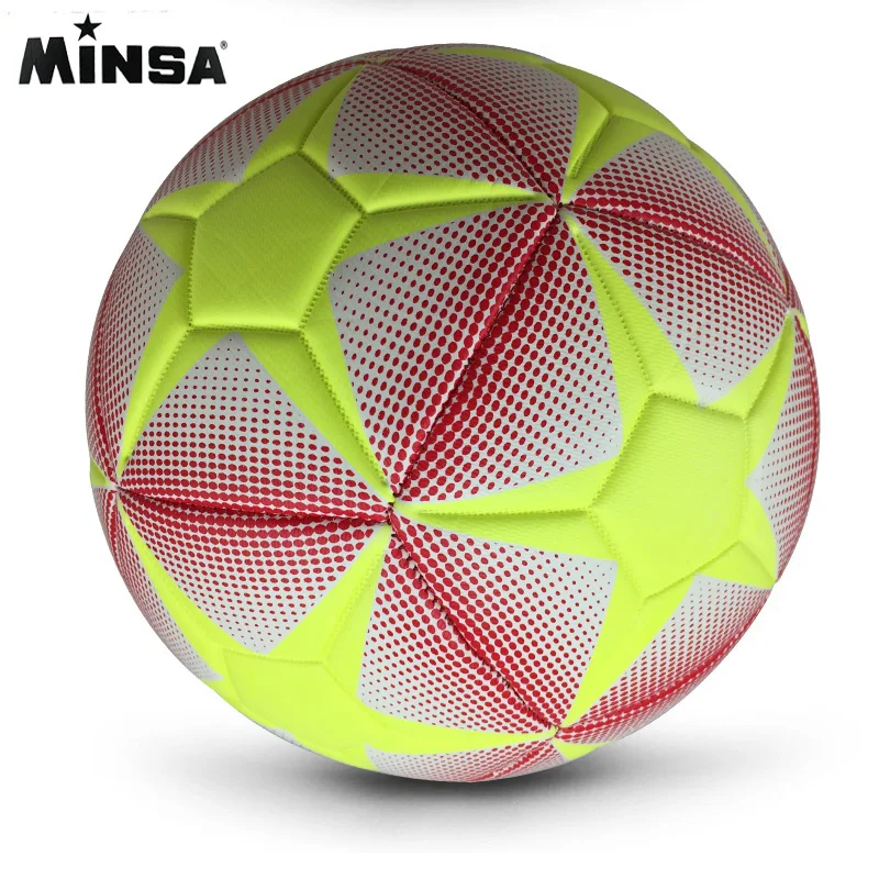 Детский футбольный мяч MINSA размер 4 швейная машина Молодежные футбольные мячи из