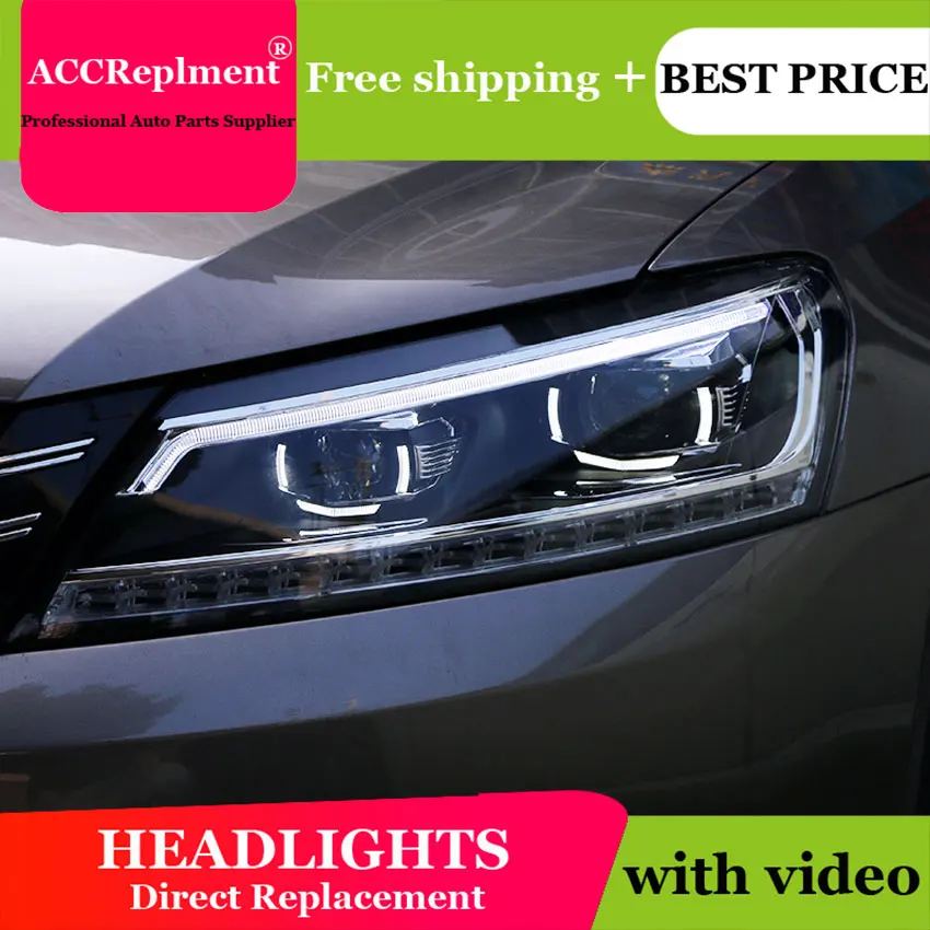 Автомобильный Стайлинг для VW Passat передние фары s 2011 2015 светодиодный ные