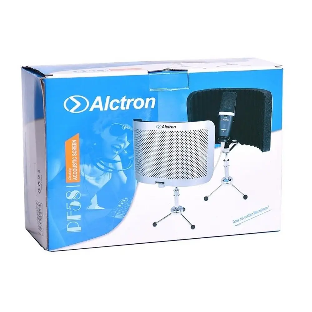 Alctron PF58 портативный настольный микрофон рефлексирующий фильтр акустический диффузор экран, компактный и легкий