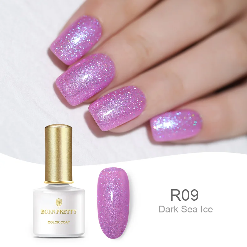 BP-R09 Born pretty, голографическая гель для ногтей с блестками лак 6 мл Сияющий Блестящий впитывающий УФ-гель лак для ногтей Светодиодный УФ-лампа - Цвет: BP-R09