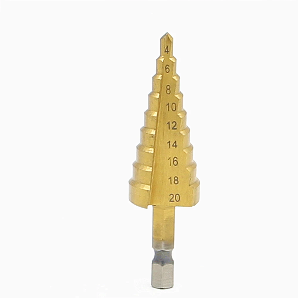 Новые ступенчатые сверла из быстрорежущей стали 4-20 мм электроинструменты с