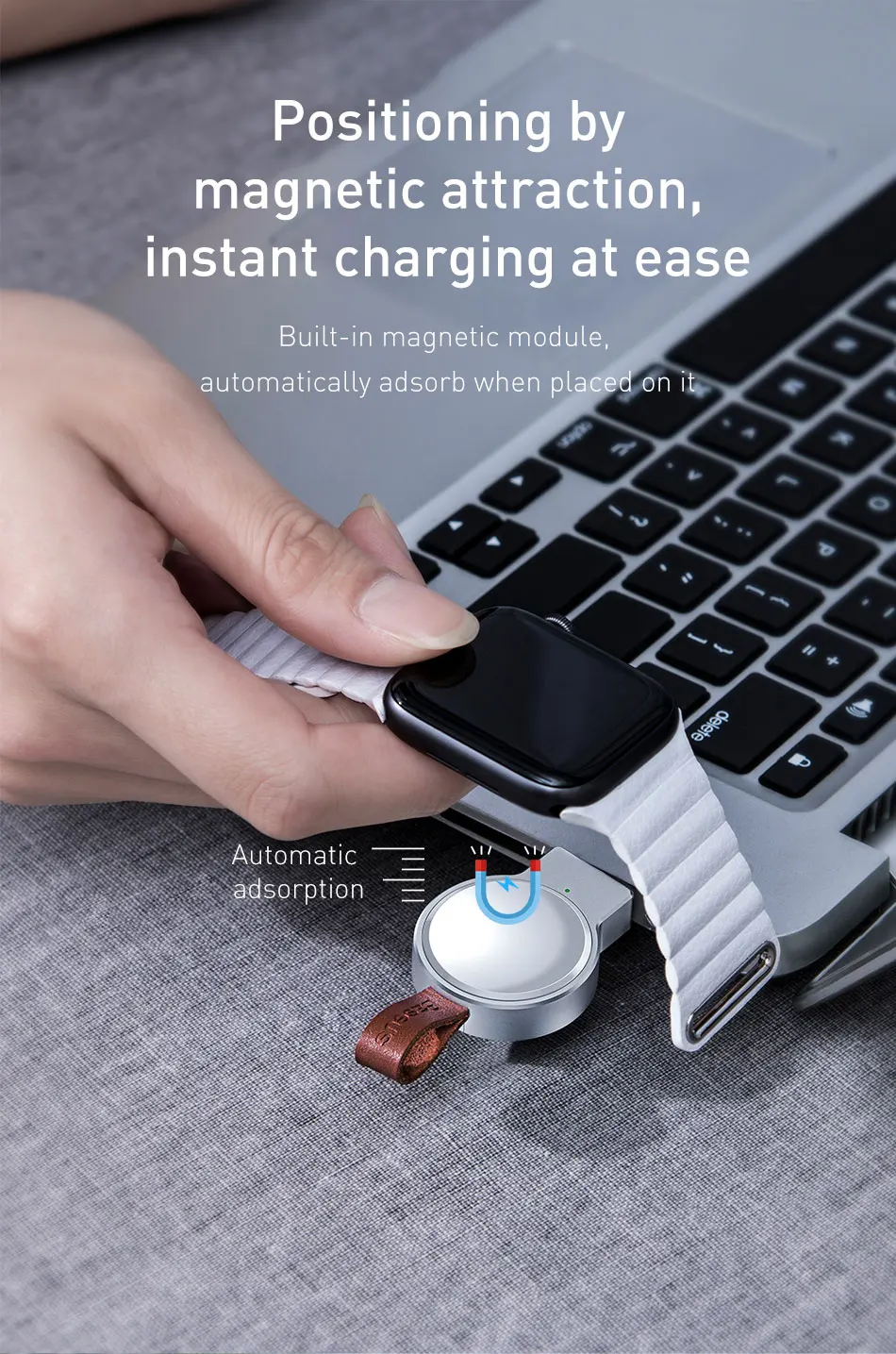 Baseus Qi Wireless Charger For Apple Watch 4 3 2 1 i Series Portable Fast Wireless Charging Dock Magnetic USB Charger For iWatch