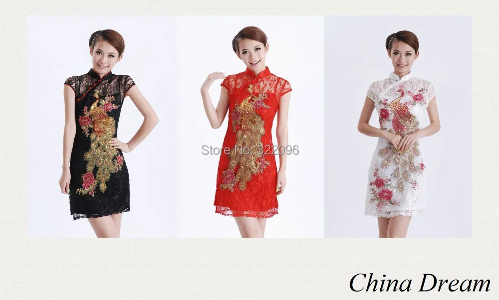 Шанхай история Павлин платья высокого класса Восточный Феникс Cheongsam китайские