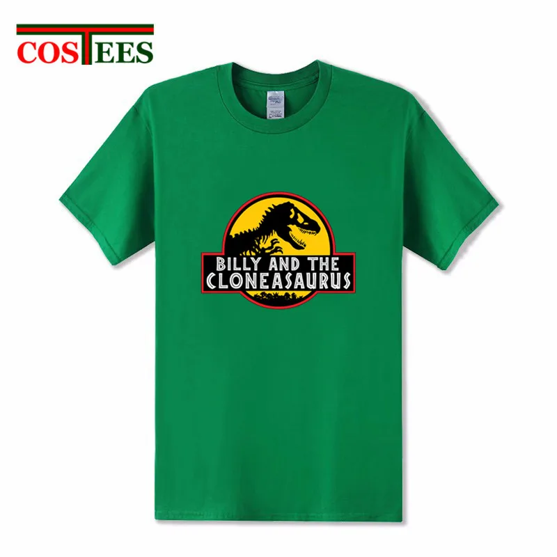 Футболка с рисунком Юрского периода Billy And The Cloneasaurus Park camiseta 2018 vestido de verano футболка
