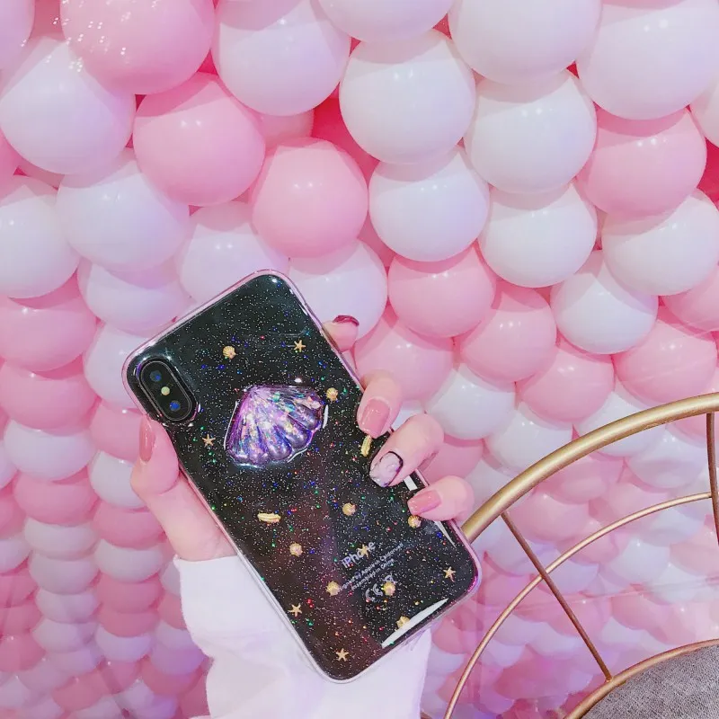 Корея с Женская Мода shell эпоксидной для iPhoneX чехол мобильного телефона tpu Apple 8