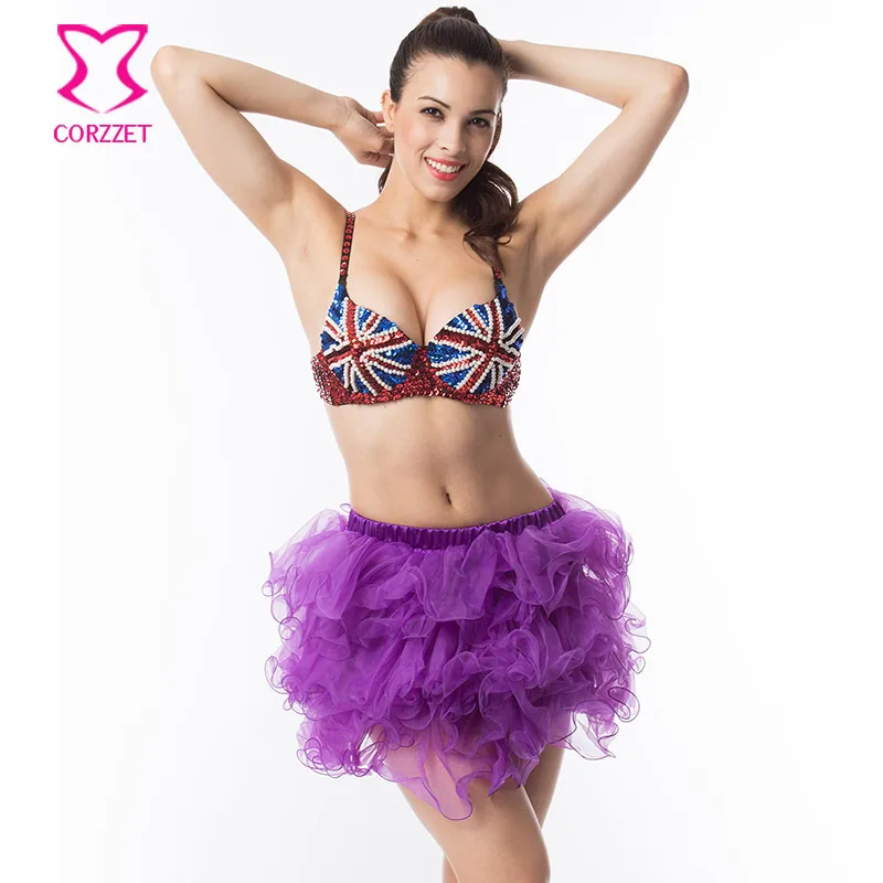 Бюстгальтер с пуш-ап и юбка блестками | Женская одежда