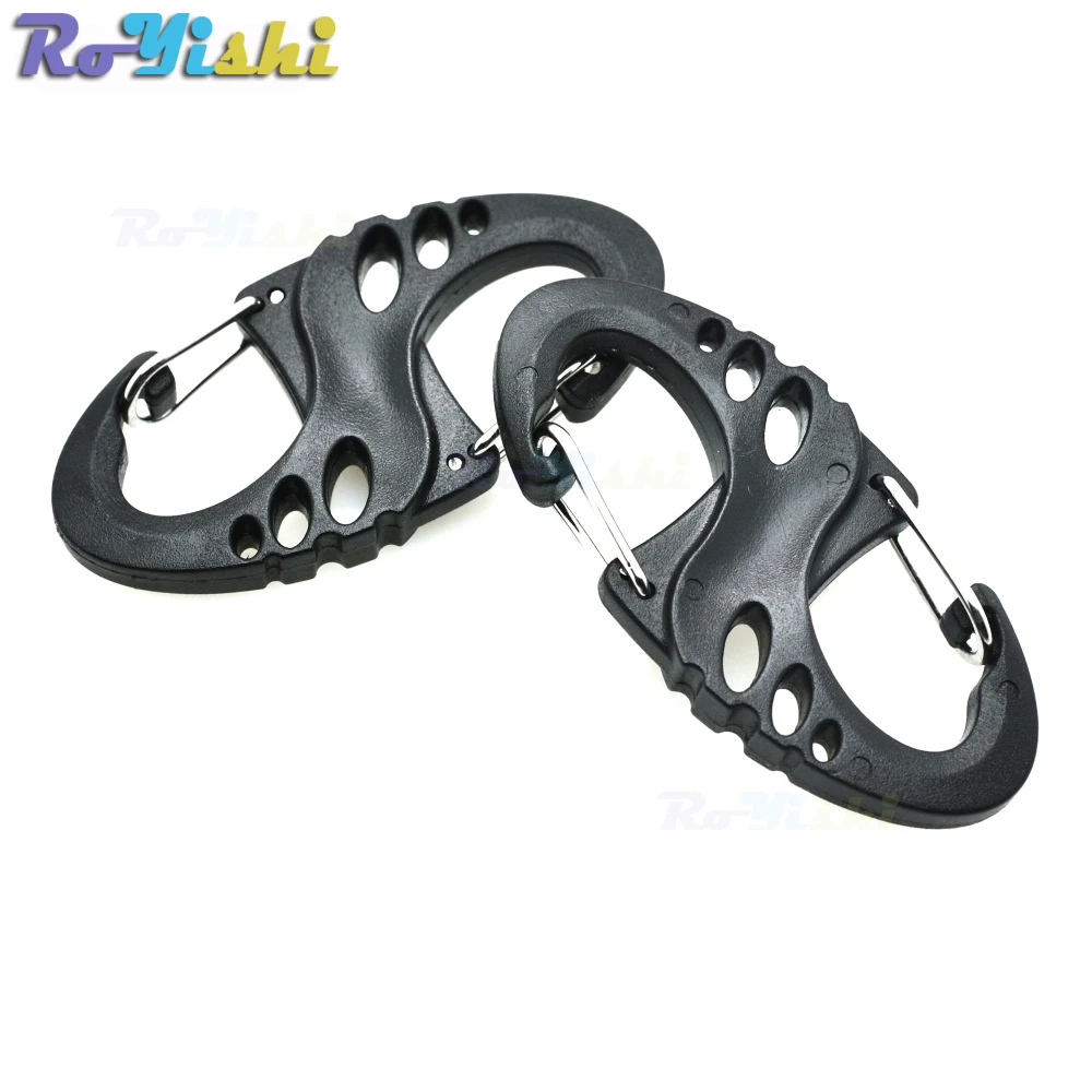 S образный зажим для Паракорда Браслет Брелок пластиковая пряжка черный|bracelet