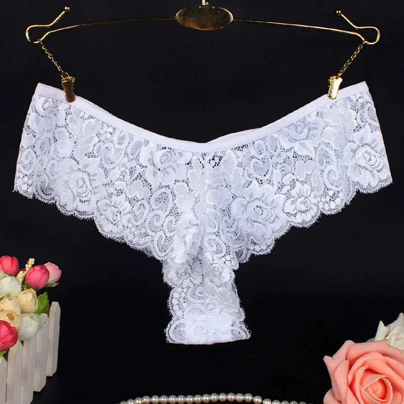 Женское нижнее белье мягкие прозрачные кружевные трусы большого размера из