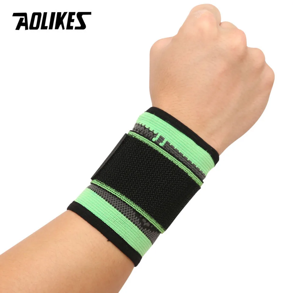 AOLIKES 1PCS 3D Weaving Pressurized Straps Fitness Wristband Crossfit Gym Powerlifting Wrist Support Brace Bandage Hand Wraps - купить по