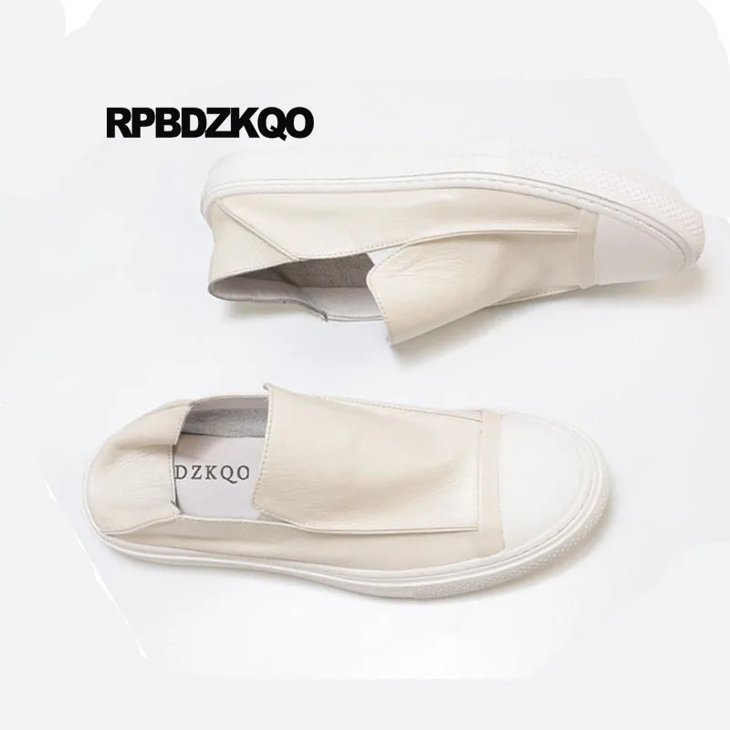 Driving Real Leather Luxury Brand Shoes Men High Quality Sneakers Slip On New Handmade Genuine Trainers White Casual Skate | Обувь