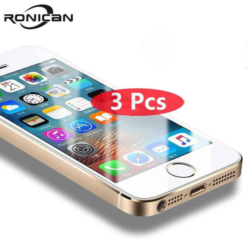 Закаленное защитное стекло 9H с полным покрытием для iPhone 5 5S SE 5C Защитная пленка