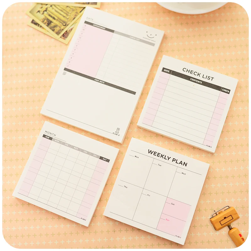 Мини Еженедельный Ежемесячный план работы книга Filofax ноутбук для детей чтобы узнать канцелярские