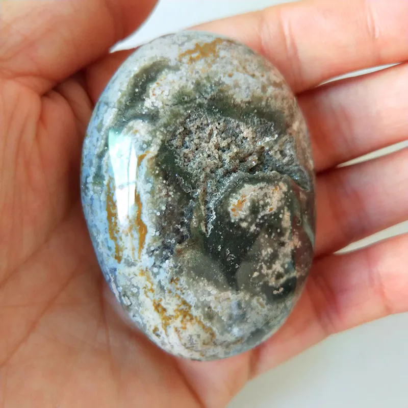 Натуральные камни морская яшма пальмовые камни игрушки маленькие камни и кристаллы целебный кристалл - Цвет: E16             83g