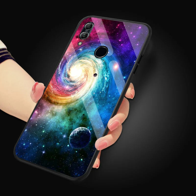 Роскошный стеклянный чехол для huawei Honor 8 9 10 Lite, задняя крышка с изображением звездного неба для huawei Honor 8 Pro V9 V8 V10 View 10, чехол - Цвет: 05