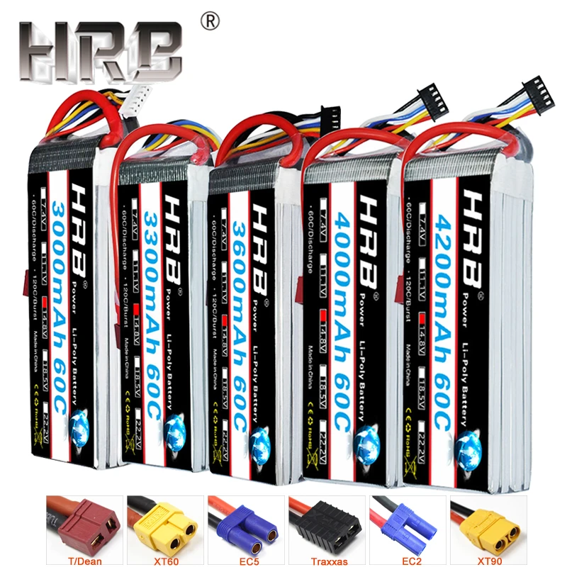 Аккумулятор hrb lipo 4S 14 8 V 3000mAh 3300mAh 3600mAh 4000mAh 4200mAh 60C T разъем типа deans RC части для