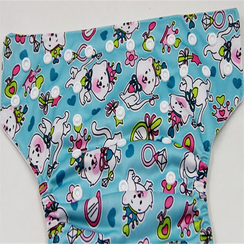 Новые Многоразовые детские тканевые подгузники водонепроницаемые с рисунком