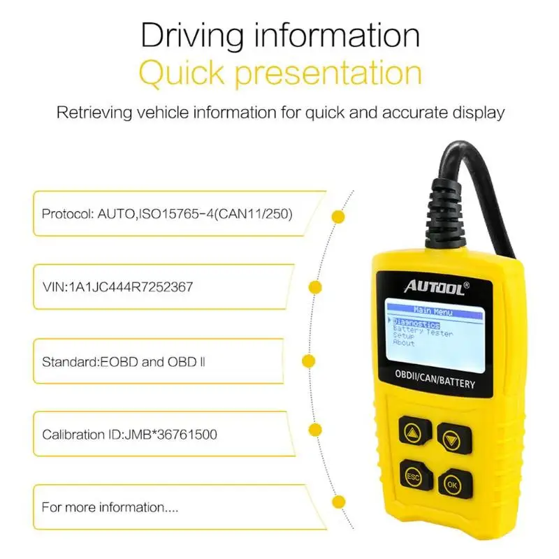 AUTOOL CS330 OBD Автосканер автомобильный считыватель кода obdii 12 V Диагностика автомобилей сканирования на русском языке автомобиля ELM327 так же, как и Ancel AD310