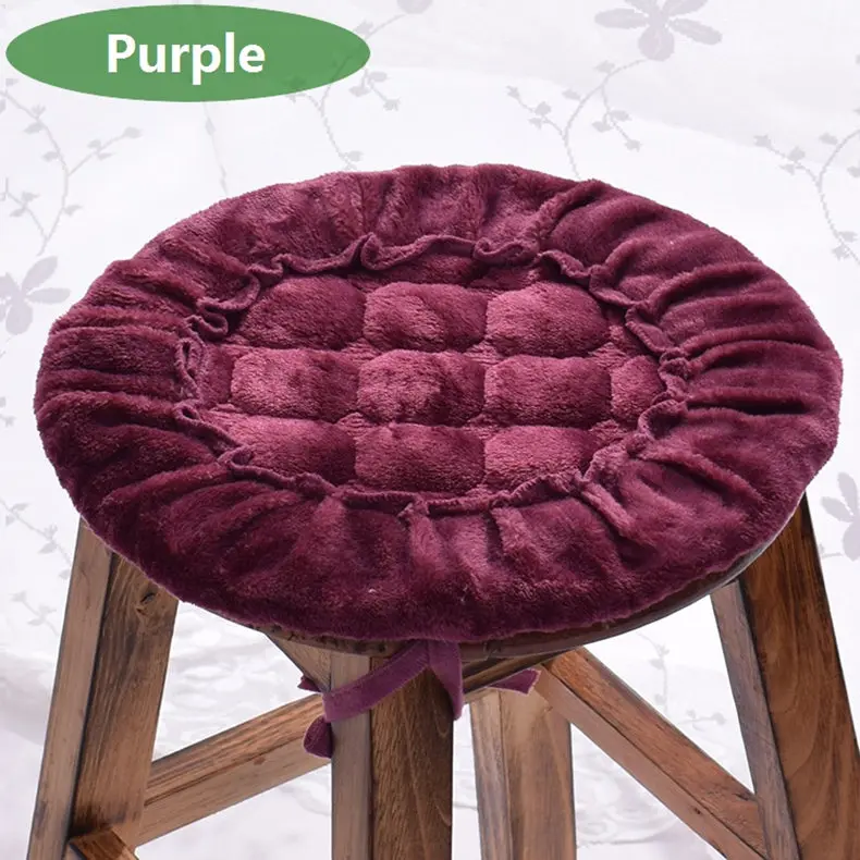 Purple Анти-скольжения подушки сиденья классический Стиль удобные стул диванную подушку офис Домашний Декор Круглый Диаметр 30/35/40/45/50 см - Цвет: Purple