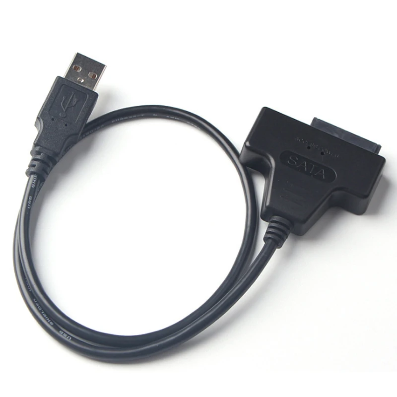 Кабель конвертер с USB 2 0 на тонкий SATA Slimline 7 + 6 13 контактных соединительных кабелей