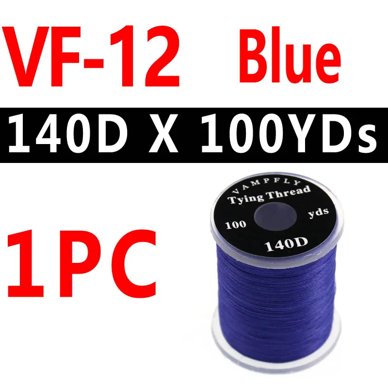VF-12 1PC Wifreo 140D 100yds супер зубная нить, материал для завязывания мушек, форель, бас, муха, нить для тела со стандартной Бобиной, красный, оливковый, красный, серый и т. Д - Цвет: VF-12 1PC