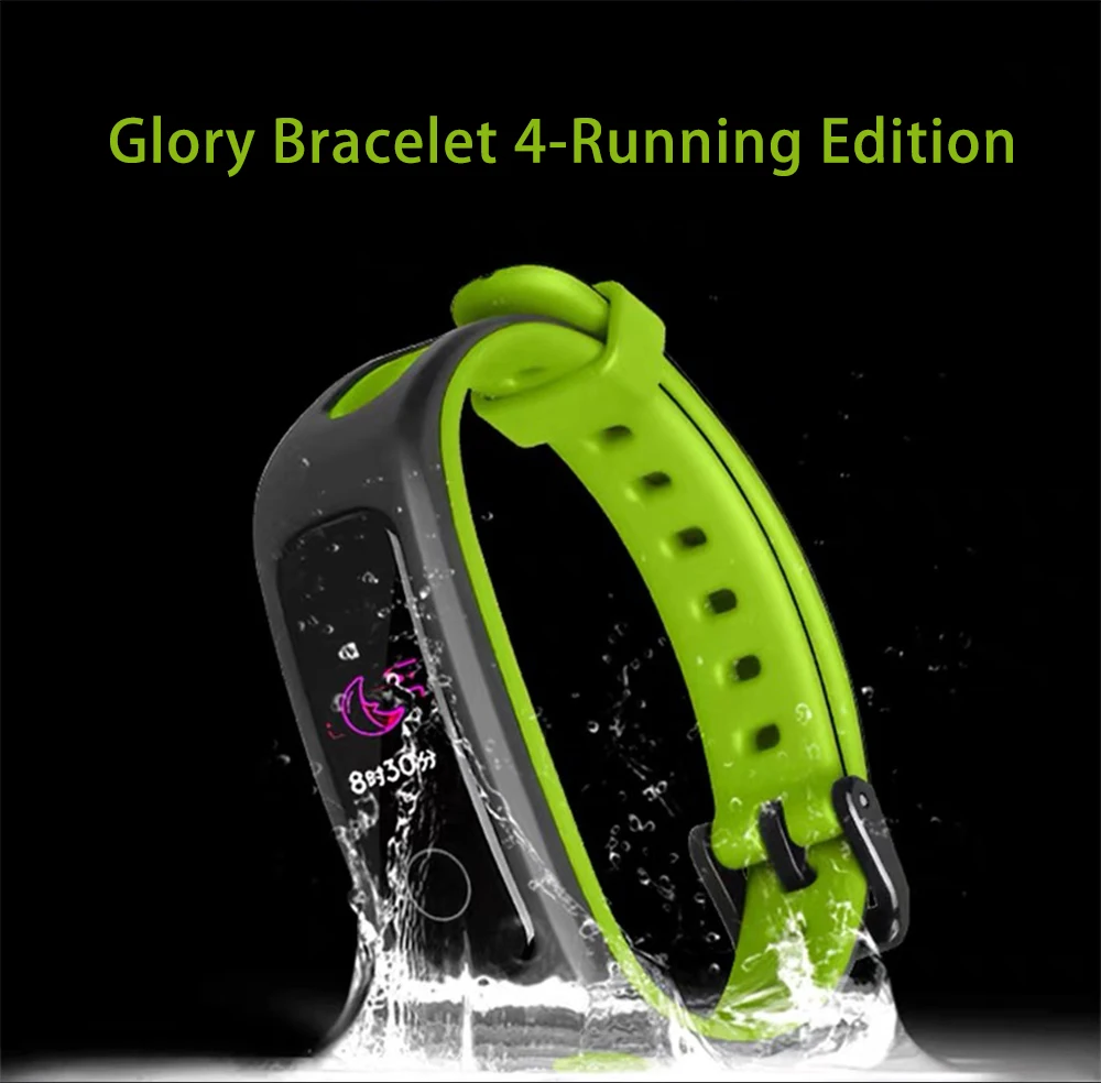 Умный Браслет huawei Honor Band 4 для бега, цветной сенсорный экран Amoled 0,95 дюйма, для плавания, для обнаружения пульса и сна