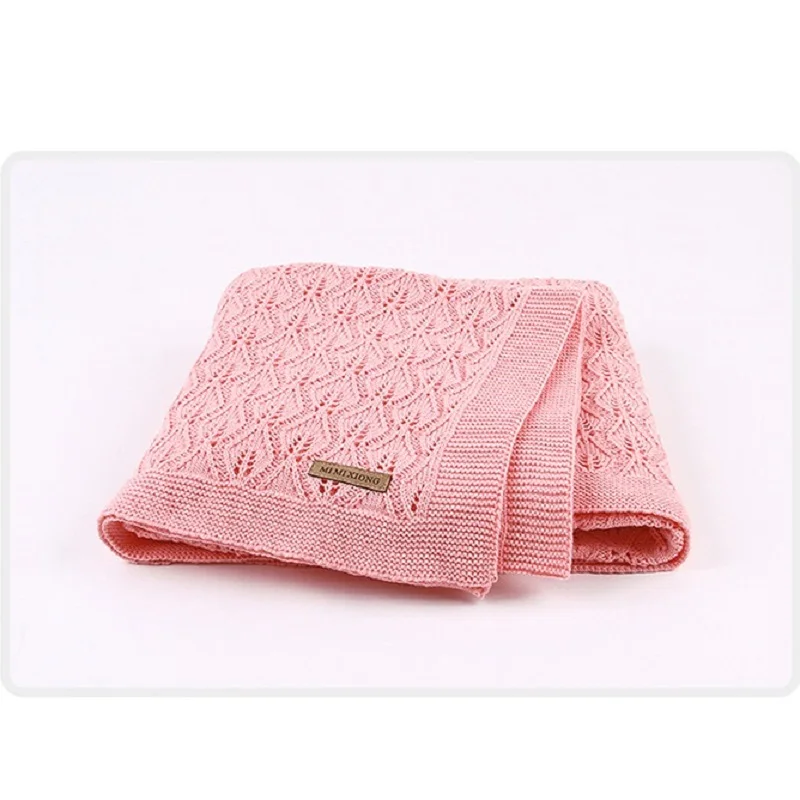 82W513 Light Pink Детское одеяло из трикотажного хлопка; летние вещи для пеленки для новорожденных; одеяло для коляски; одежда; Cobertor Infantil; ежемесячное детское одеяло - Цвет: 82W513 Light Pink