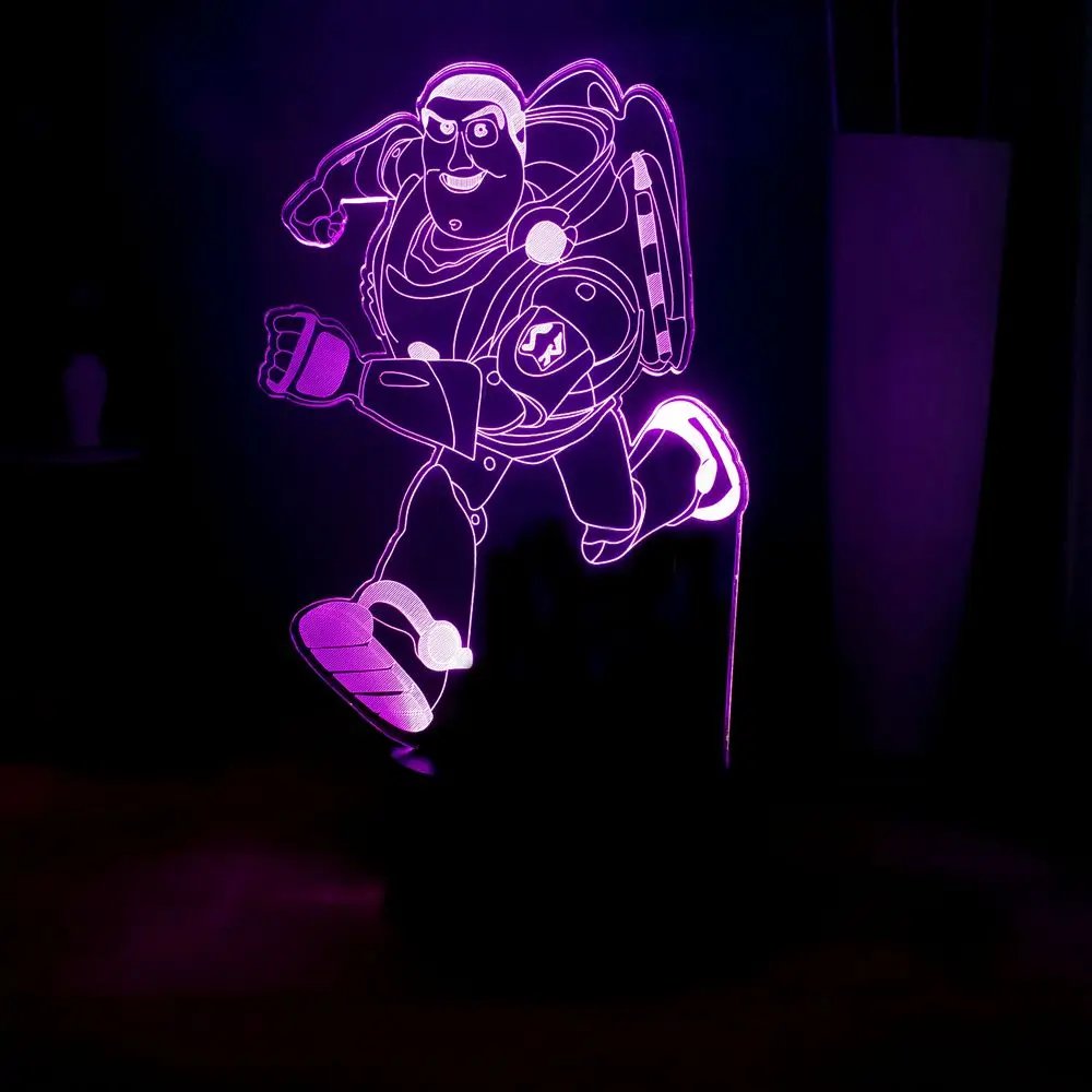 История игрушек светодиодный детский ночник для сна в спальню Buzz lightyear Luminaria Lava 3D лампа Детский Рождественский подарок на день рождения праздник красочный