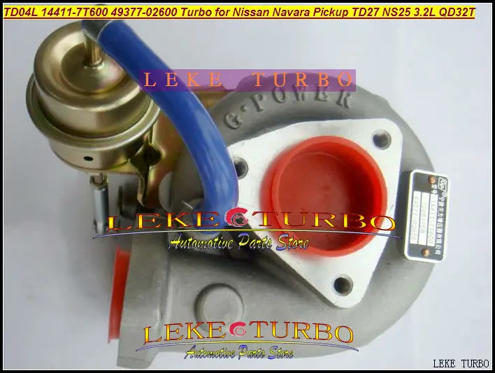 Бесплатная доставка турбо TD04L 14411 7T600 49377 02600 144117T600 для Nissan Navara пикап D22 TD27 NS25 QD32 QD32T