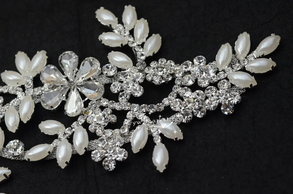 Свадебные пояса костюм жемчуг и горный хрусталь аппликация отделка пришить DIY