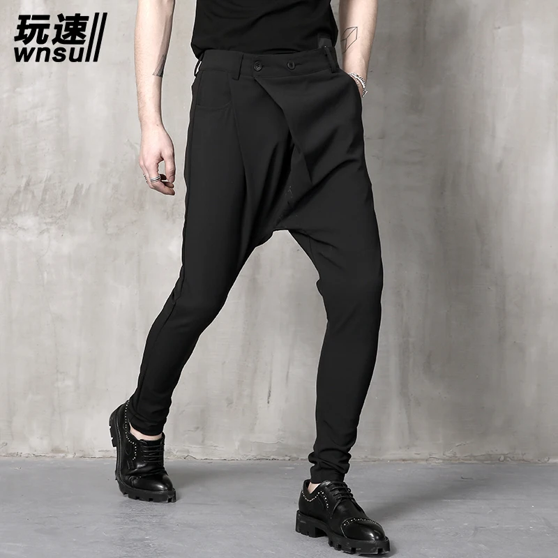 M 6XL! Мужские брюки шаровары большого размера джинсы с вырезами на ботинке длинные